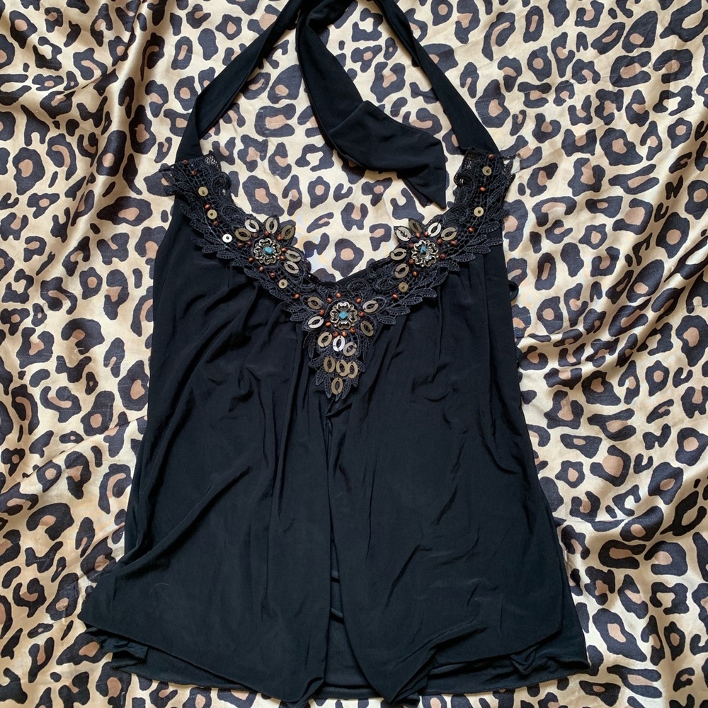 Marineblu Halter Top